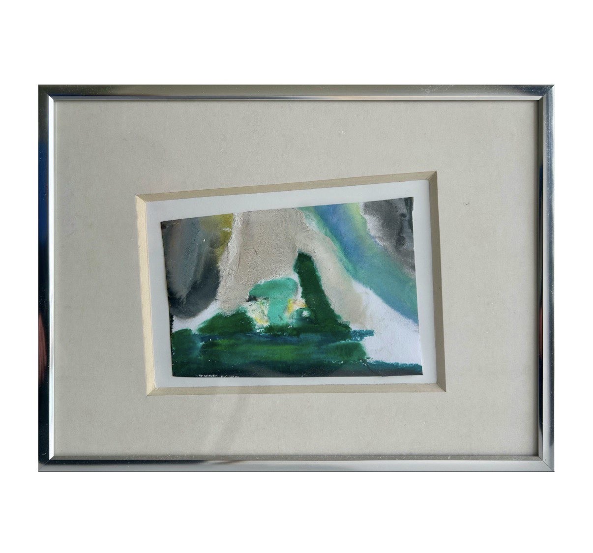 Grønt fragment — Gouache på håndlavet papir, 2021